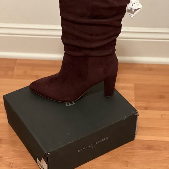 Banana Republic Vegan Suede Slouchy Boot - Chocolate - Picture 6 of 8